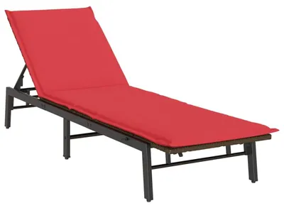 Produktbild von vidaXL Sonnenliege mit Auflage Braun Poly Rattan