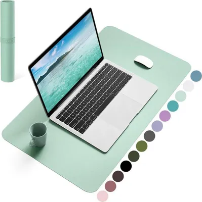 Produktbild von YSAGi Schreibtischunterlage & Mauspad aus Leder, rutschfeste Wildlederunterseite, Büro/Home-Office Schreibunterlage