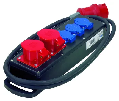 Produktbild von HEDI KVG302016 Steckdosenleiste aus Vollgummi, Drehstrom 400 V / 16 A