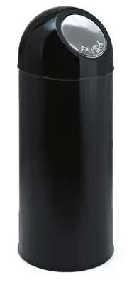 Immagine prodotto di V-Part - Abfallbehälter mit Druckdeckel 55 Liter - Steel Plastic  - Schwarz