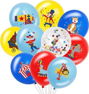 Image de Ballons décoratifs - 20 pièces, thème du cirque