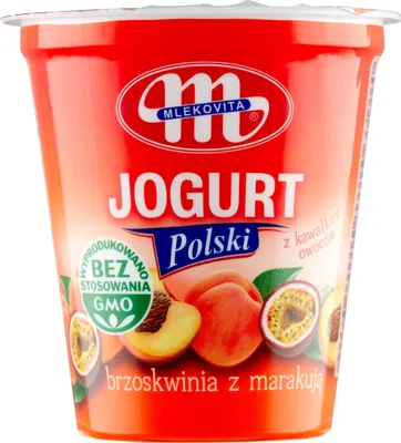Obrázok produktu pre Poľský broskyňový a maracujový jogurt 150 g