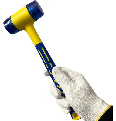 Immagine prodotto di Martello in gomma da 40 mm, 500g, con impugnatura antiscivolo. Ideale per lavorare su plastica, pelle e nella creazione di gioielli