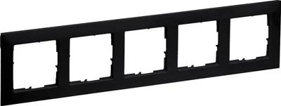 Produktbild von Legrand 765375 SEANO 5-fach Rahmen in der Farbausführung Schwarz lackiert