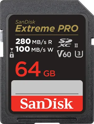 Produktbild von SanDisk Extreme Pro SDXC    64GB UHS-II C10 U3 V60