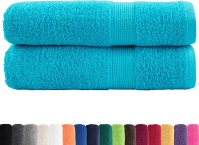 Zdjęcie produktu dla vidaXL Ręczniki Premium SOLUND 2 szt. Turkusowy 50x100 cm 600 g/m²
