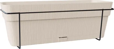 Zdjęcie produktu dla Skrzynka Balkonowa Stefanplast Ethica, 9 L, 50x18x17 cm, Biała, Doniczka na Balkon