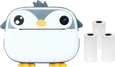 Obrázok produktu pre Detská kamera, termálna tlačiareň, 2,4'' obrazovka, duálna kamera, časovač nahrávania, nahrávanie videa 1080P, termálna tlačiareň s 3 kotúčmi bieleho papiera na tlač