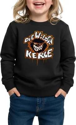 Produktbild von Spreadshirt Die Wilden Kerle Logo Tropfen Graffiti Kinder Premium Pullover, 122/128 (6 Jahre), Schwarz