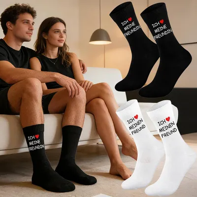 Produktbild von Partner Socken Set Ich liebe meinen Freund & meine Freundin Geschenk Paar, A0751
