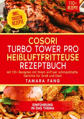Produktbild von COSORI Turbo Tower Pro Heißluftfritteuse Rezeptbuch