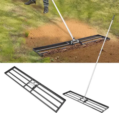 Obrázok produktu pre 10x48in Hrable na vyrovnávanie trávnika 83,9 in Nastaviteľná rukoväť pre golfové ihrisko na dvore