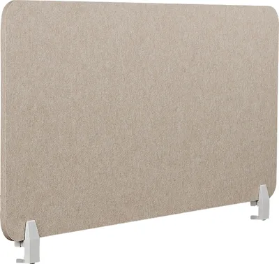 Obrázek produktu pro BELIANI Rozdělovač psacích stolů béžový látkový potah z materiálu PET 120 x 50 cm akustický rozdělovač psacích stolů domácí kancelář