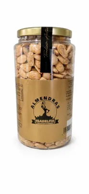 Obrázek produktu pro Almendras Isabelita – loupané smažené solené mandle, 950 g, Obrázek vytvořený pomocí AI