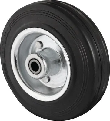 Produktbild von Ersatzrad Rad- 125 mm Tragfhigkeit 100 kg Vollgummi schwarz Achs- 15 mm Nabenlnge 50 mm