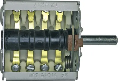 Produktbild von Backofenschalter Wahlschalter Schalter Nockenschalter 4-polig Backofen Herd EGO 4942015000 mit 6/4,6mmØ Normachse Schraubanschluss 16A/250V Schaltleistung Ein-/Ausschalter