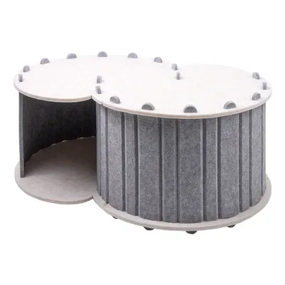 Produktbild von Katzenhaus Katzenhöhle 58 x 40 x 24 cm Katzentunnel Katzenbett Katzenröhre – Katzenzelt faltbar Katzenzubehör für Katzen Versteck Höhle - Grau