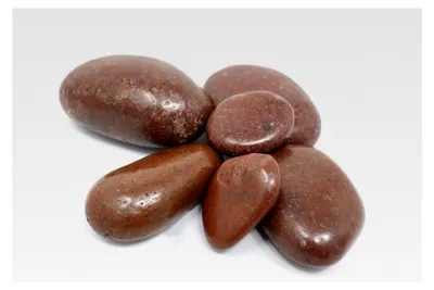 Produktbild von Polierte Kieselsteine Dekosteine Rot 20kg - Große Kieselsteine 30-50mm für Garten und Gartenteich