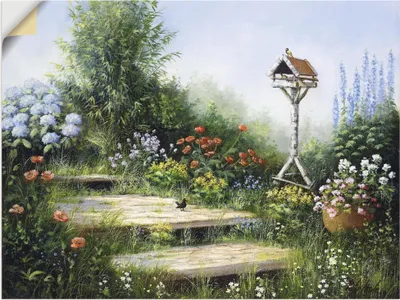 Produktbild von ARTland Wandbild, selbstklebend Lieder der Vögel Größe: 80x60 cm