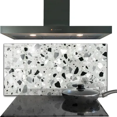 Produktbild von Spritzschutz aus Glas Küchenrückwand - Wandschutz für Herd und Spüle - 100x50 cm - terrazzo terrazzo terrazzo Textur