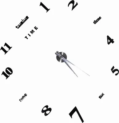 Zdjęcie produktu dla Modern DIY Large Wall Clock Kit 3D Mirror Surface Sticker for Home Office Room