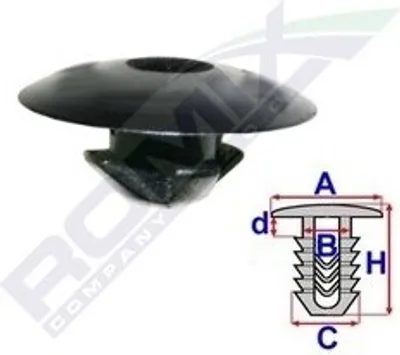 Obrázek produktu pro ROMIX clip trim / ochranná lišta C60577 strana motoru pro VW POLO (9N_) BORA 9mm