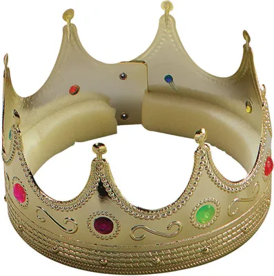 Image de Accessoire de costume : Couronne en or et bijoux, taille unique