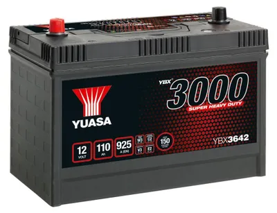 Produktbild von YUASA YBX3000 Starterbatterie 12V 110Ah 925A/EN G31 für Auto LKW Batterie