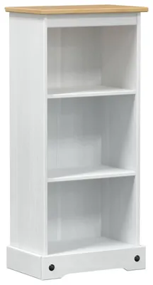 Obrázok produktu pre vidaXL Knižnica Biela 46 x 29 x 100 cm Masívne borovicové drevo
