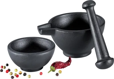 Produktbild von Zassenhaus Mörser und Schüssel aus Gusseisen, Durchmesser 8,5/10 cm