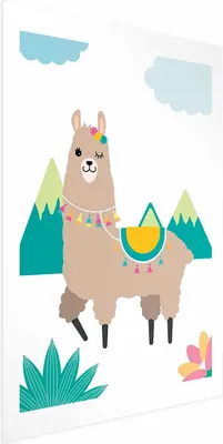 Produktbild von Posterpapier Poster - Extraordinary Llama 21x30 cm Für Kinder g-A-0205-ao-a