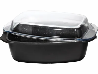 Image de Plat à four avec couvercle 32cm Noir Kaiserhoff KH8640