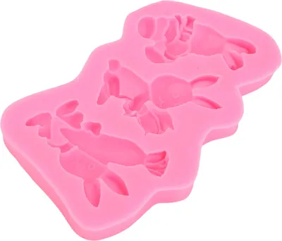 Image de Moule à fondant de Pâques Motif lapin mignon Moule en silicone 3D Lapin Cupcake Biscuit Pâtisserie Décoration