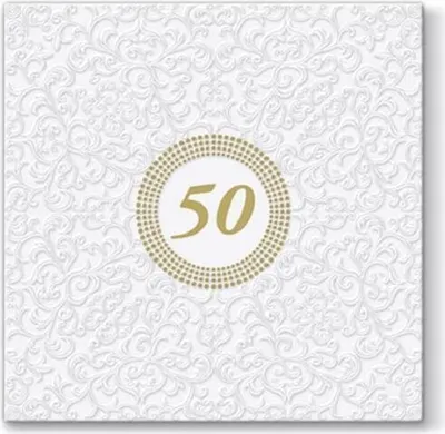 Produktbild von RP 20 Servietten Inspiration Icon 50 - Symbol 50 gold 33x33cm