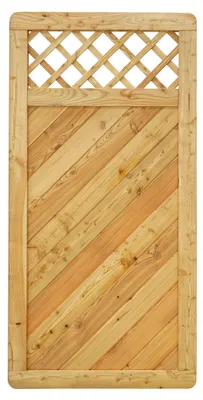 Produktbild von Ligna Gard Sichtschutzzaun Valencia gerade mit Rankgitter 90x180 cm Holzzaun Lärche stabiler Rahmen 44x88 mm sehr stabil