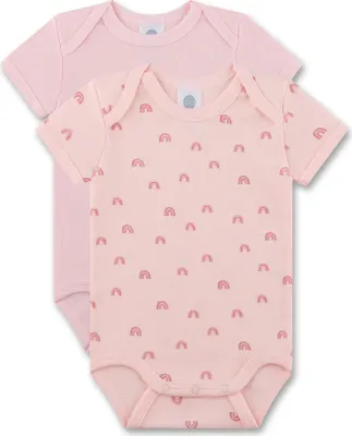 Produktbild von Sanetta Baby-Body kurzarm (Doppelpack) rosa Regenbogen 104