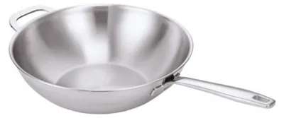 Produktbild von BEKA Maestro, Rund, Wok-/Bratpfanne, Edelstahl, Keine Beschichtung, Edelstahl, Keramik, Elektro, Gas, Versiegelte Platte, Induktion, Halogen
