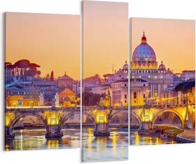Produktbild von Bild auf Leinwand - Leinwandbild - Rom Italien Basilika Geschichte - 95x80cm - Wand Bild - Wanddeko - Leinwanddruck - Bilder - Kunstdruck - Wanddekoration - Leinwand bilder - Wandkunst - CB95x80-2704