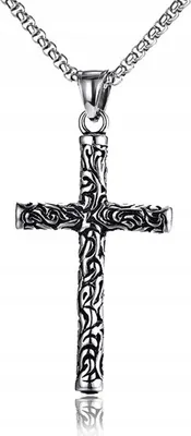 Produktbild von HALSKETTE Silber Stahl Kette KREUZ 309