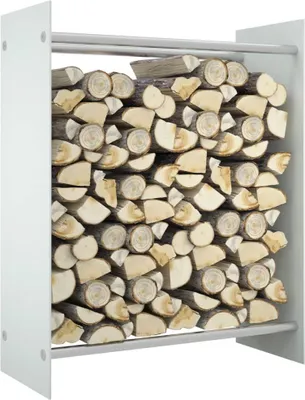 Obrázok produktu pre The Living Store Stojan na palivové drevo biely 80x35x100 cm tvrdené sklo