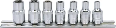 Obrázok produktu pre KS TOOLS 1/4" CHROMEplus Sada nástrčiek Torx-E 7 ks - 918.4355