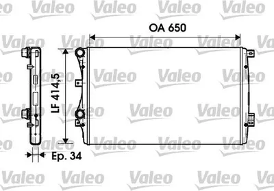 Produktbild von VALEO Kühler, Motorkühlung  732872