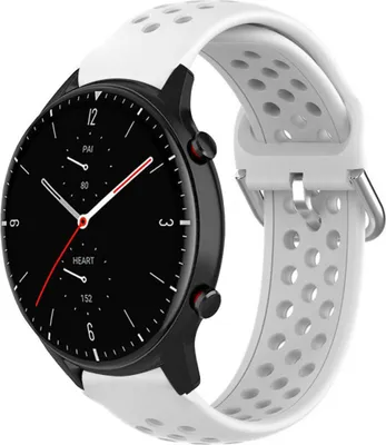 Produktbild von Strap-it Amazfit GTR 2 Silikonarmband mit Löchern (Weiß)