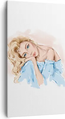 Produktbild von Bild auf Leinwand - Leinwandbild - Einteilig - Nachdenklich Frau Blond - 45x80cm - Wand Bild - Wanddeko - Wandbilder - Leinwanddruck - Bilder - Wanddekoration - Leinwand bilder - PA45x80-5083