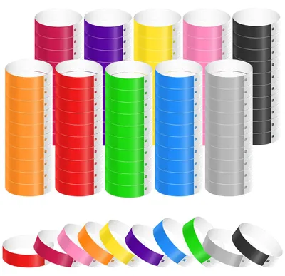 Produktbild von 1100 Neon-Armbänder – Wasserdichte Papierarmbänder für Veranstaltungen