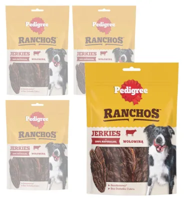 Zdjęcie produktu dla Pedigree Ranchos Jerkies 4x70g Bezzbożowy Przysmak Dla Psa Z Wołowiną