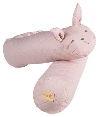Produktbild von roba Bettschlange 'roba Style', Baby-Bettumrandung mit Hasengesicht 'Lily', rosa, 170 cm