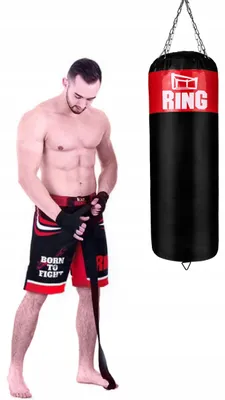 Produktbild von RING SUPER Trainingssack Pusty 120x35cm Schwarz-Rot