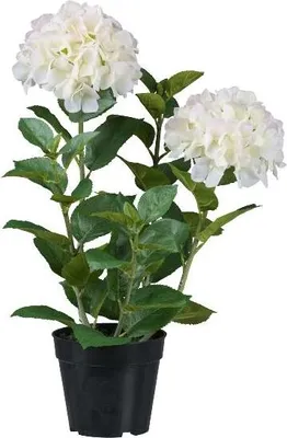 Produktbild von artplants.de Kunst Blume Hortensie BINEFA, weiß, 60cm - Dekoblume Hortensie