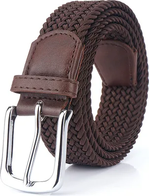 Immagine prodotto di INF Cintura elastica intrecciata con fibbia 105 cm Marrone